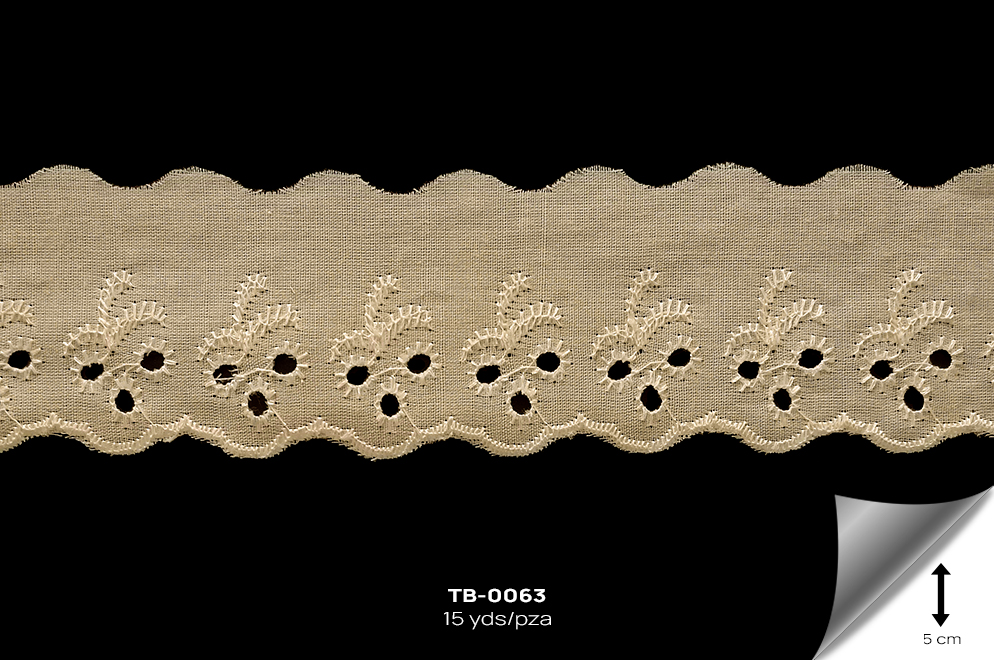 TB-0063 TIRA BORDADA HUESO - TB-0063