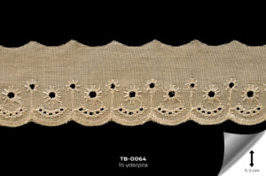 TB-0064 TIRA BORDADA HUESO - TB-0064
