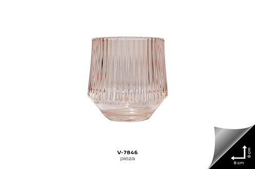 V-7846 JARRON DE VIDRIO 7.8 X 8 CM - V-7846